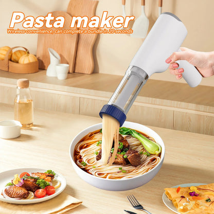 White Portable Rechargeable Noodle Maker - Multiple Shaping Discs - Mekamart Australia