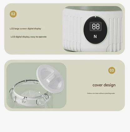 Blue Travel-Friendly Mini Washing Machine - USB Powered, Automatic, for Small Loads - Mekamart Australia