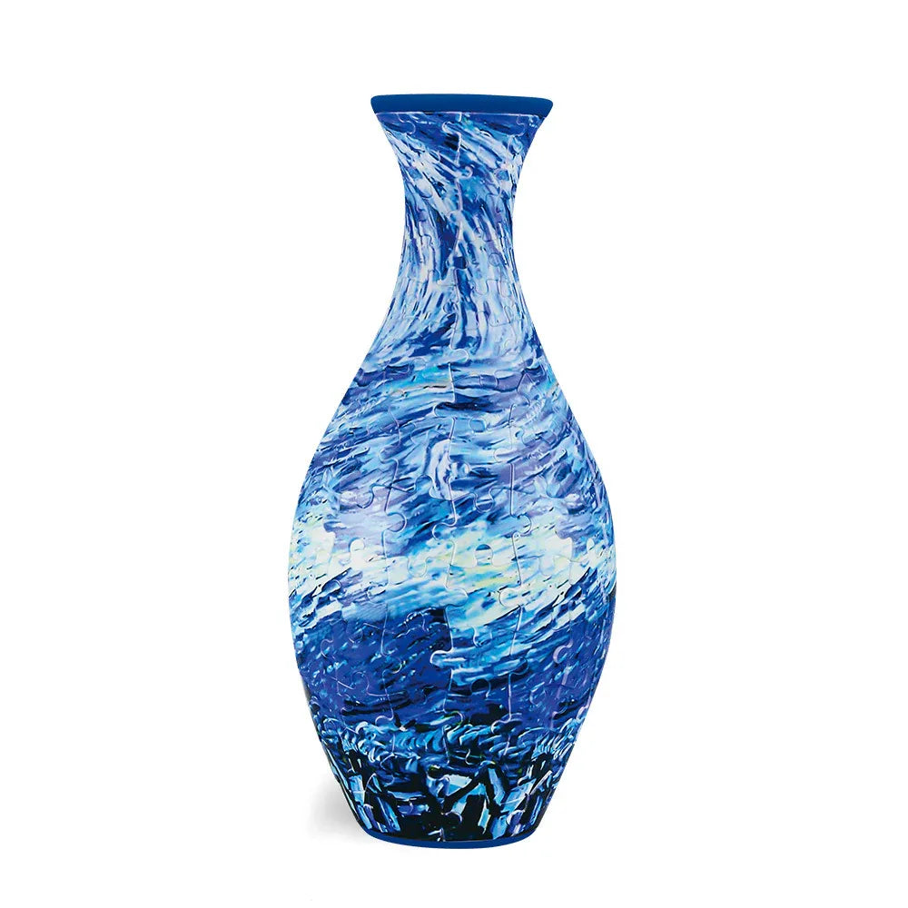 Unique 3D Puzzle Vase with Built-in Water Holder - Fun DIY Project (Waves) - Mekamart Australia