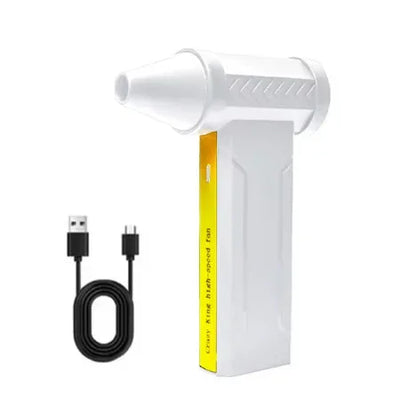 Portable Jet Fan - 200W Powerful Handheld Air Duster & Blower (White) - Mekamart Australia