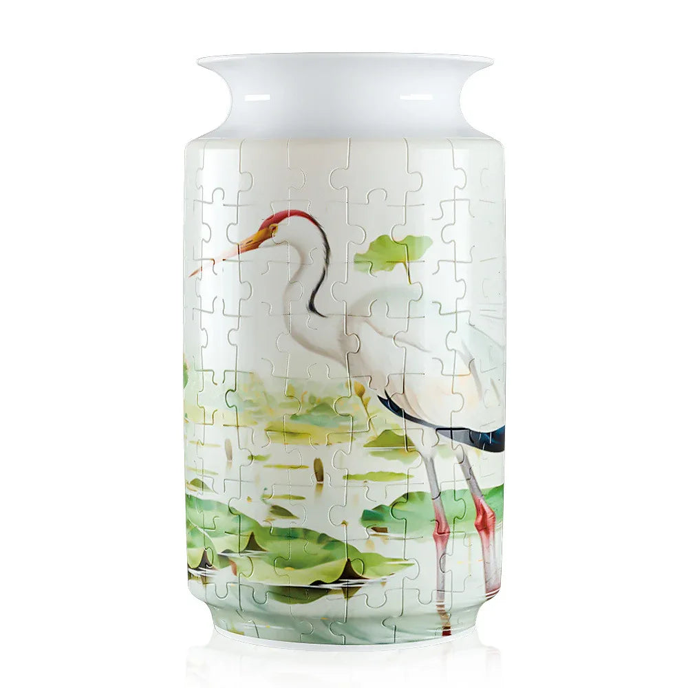 Colorful Style 1 DIY 3D Puzzle Vase - Creative Jigsaw Flower Holder with Waterproof Liner - Decorative Home Accent & Unique Gift - Mekamart Australia