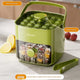 Green Innovative Press-Release Ice Cube Maker - Dual Layer Trays & Storage Bin (48 Cubes) - Mekamart Australia