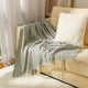 Grey Elegant Herringbone Tassel Throw Blanket - Large Acrylic Faux Cashmere Soft Cozy Blanket for Sofa, Bed & Decor (130x240cm) - Mekamart Australia