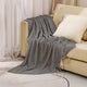 Black Elegant Herringbone Tassel Throw Blanket - Large Acrylic Faux Cashmere Soft Cozy Blanket for Sofa, Bed & Decor (130x240cm) - Mekamart Australia