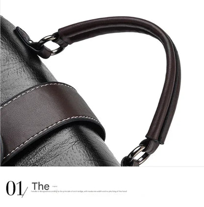 Brown Elegant Women's PU Leather Top Handle Satchel - Versatile Crossbody Bag with Classic Clasp & Braided Detail - Mekamart Australia