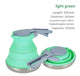 Light Green 1.5L Collapsible Silicone Camping Kettle - Portable Foldable Travel Water Boiler, Stainless Steel Base - Mekamart Australia