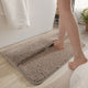 Brown Ultra Absorbent Plush Bath Mat - Non-Slip Bathroom Rug with Innovative Foot Drying Pocket - Mekamart Australia