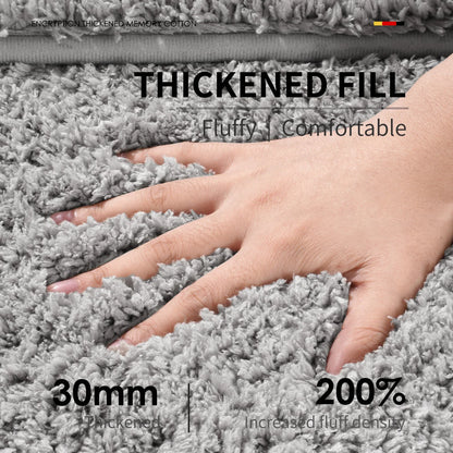 Green Ultra Absorbent Plush Bath Mat - Non-Slip Bathroom Rug with Innovative Foot Drying Pocket - Mekamart Australia