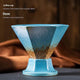 Blue and Brown Artistic Hexagonal Ceramic Coffee Cup & Stand Set - 180ml Nordic Design Drip Glaze Mug - Mekamart Australia