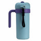 Blue and Purple 700ml Insulated Stainless Steel Tumbler with Handle, Dual-Sip Lid, Straw & Tea Infuser - Mekamart Australia