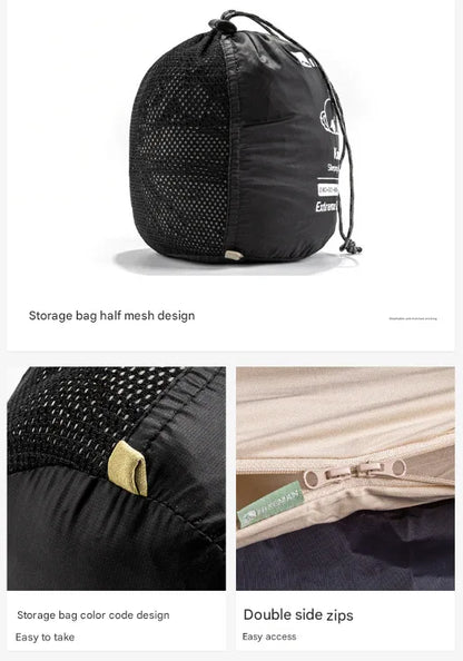Khaki Ultra-Stretch Sleeping Bag Liner - Portable & Lightweight Envelope Sleep Sack for Camping & Travel - Mekamart Australia