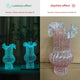 Pink Elegant Glow-in-the-Dark Glass Vase - Vintage-Style Ruffled & Ribbed Centrepiece - Mekamart Australia