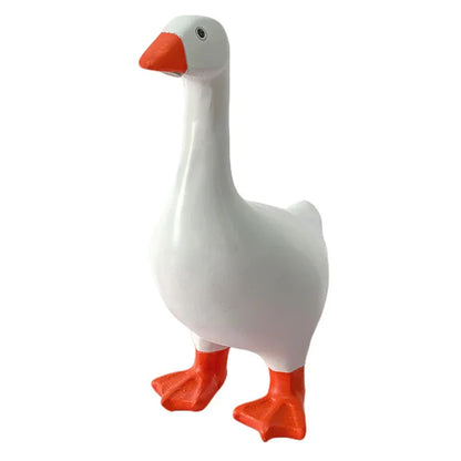 2 Pcs White and Yellow Whimsical Magnetic Goose Figurine - Novelty Key Holder & Desk Organizer - Mekamart Australia