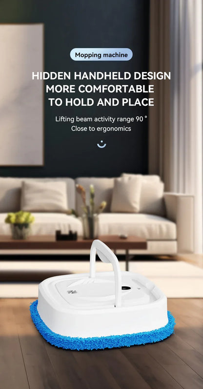 Black Smart Robotic Floor Mop with Humidifier Spray - Ultra-Slim Automatic Wet & Dry Floor Cleaner - Mekamart Australia
