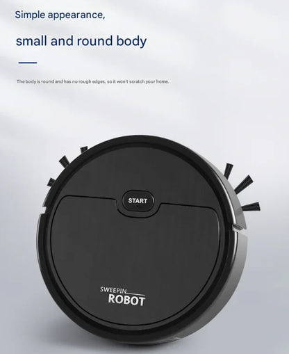 White 3-in-1 Smart Robot Vacuum Cleaner - Automatic Sweeping, Mopping & Suction for Hard Floors & Pet Hair - Mekamart Australia