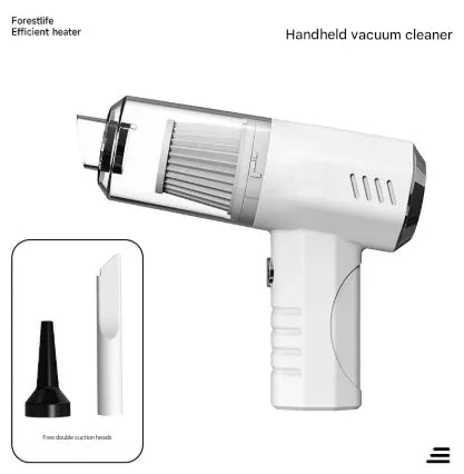 White 2-in-1 Cordless Handheld Vacuum and Air Blower - Portable & Lightweight Cleaner for Car, Home, and Pet Hair - Mekamart Australia
