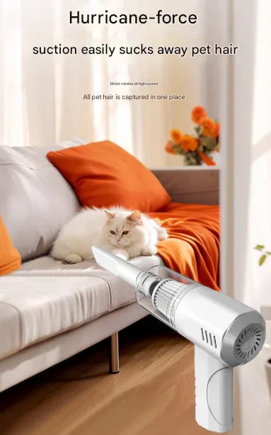 White 2-in-1 Cordless Handheld Vacuum and Air Blower - Portable & Lightweight Cleaner for Car, Home, and Pet Hair - Mekamart Australia