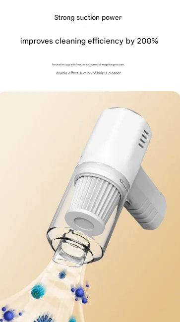 White 2-in-1 Cordless Handheld Vacuum and Air Blower - Portable & Lightweight Cleaner for Car, Home, and Pet Hair - Mekamart Australia