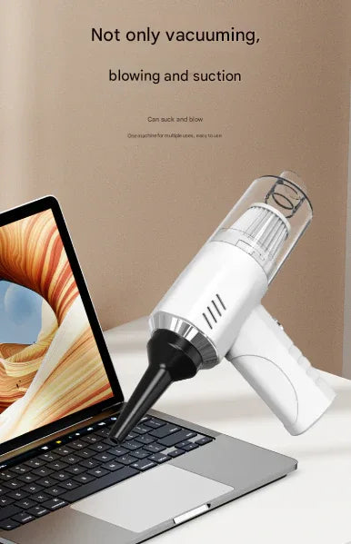 White 2-in-1 Cordless Handheld Vacuum and Air Blower - Portable & Lightweight Cleaner for Car, Home, and Pet Hair - Mekamart Australia
