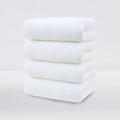 White Plush Cotton Hand Towel Set (4-Pack) - Ultra Soft, Absorbent & Quick-Drying Face Towels for Bathroom - Mekamart Australia