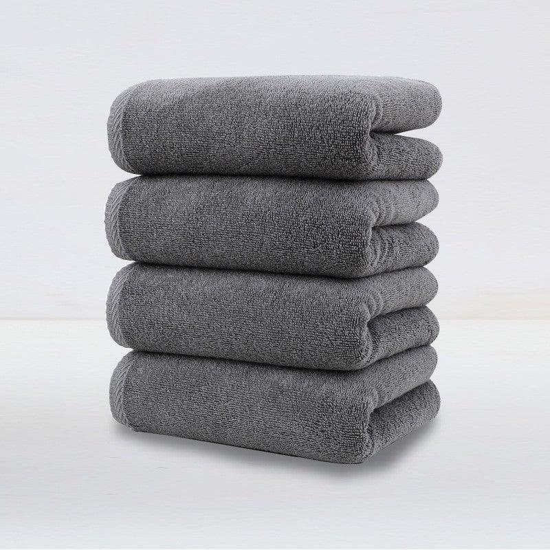 Dark Grey Plush Cotton Hand Towel Set (4-Pack) - Ultra Soft, Absorbent & Quick-Drying Face Towels for Bathroom - Mekamart Australia