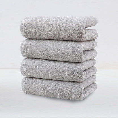 Light Grey Plush Cotton Hand Towel Set (4-Pack) - Ultra Soft, Absorbent & Quick-Drying Face Towels for Bathroom - Mekamart Australia