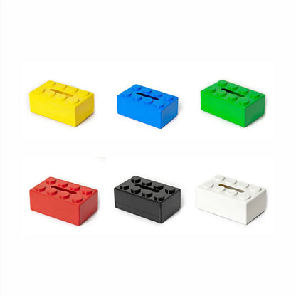 Green 2 Pcs Creative Building Block Tissue Box Holder - Wall-Mounted & Desktop Dispenser for Bathroom, Kids Room & Office Decor - Mekamart Australia