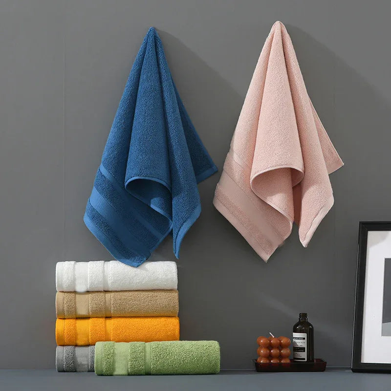 Blue Premium 3-Piece 100% Cotton Towel Set - Ultra Soft, Absorbent & Quick-Dry for Bathroom - Mekamart Australia