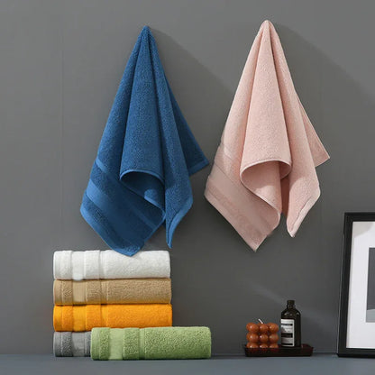 Blue Premium 3-Piece 100% Cotton Towel Set - Ultra Soft, Absorbent & Quick-Dry for Bathroom - Mekamart Australia