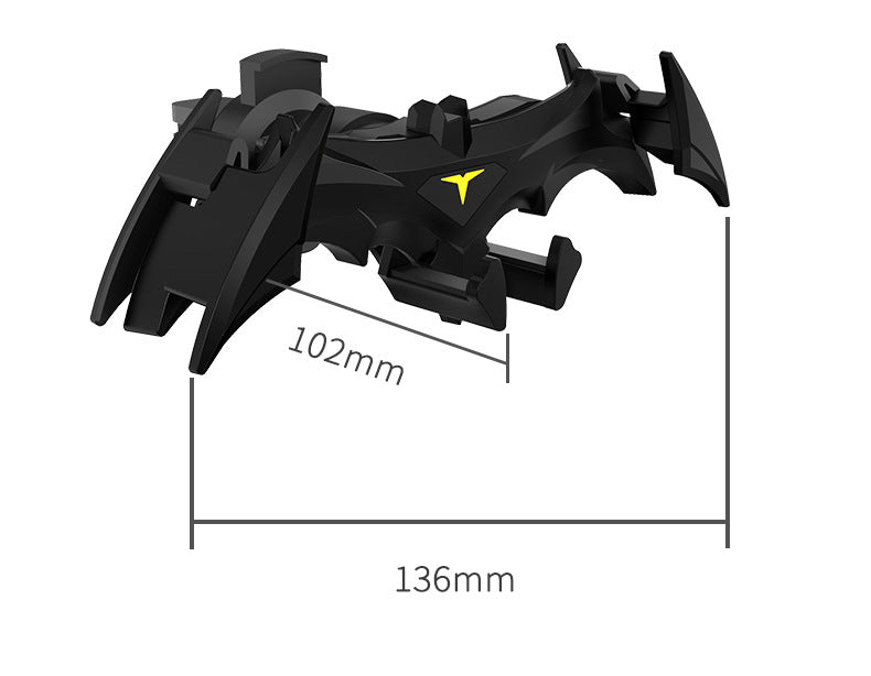 Black Creative Bat-Style Gravity Car Phone Mount - Secure Air Vent Holder with 360 Rotation
