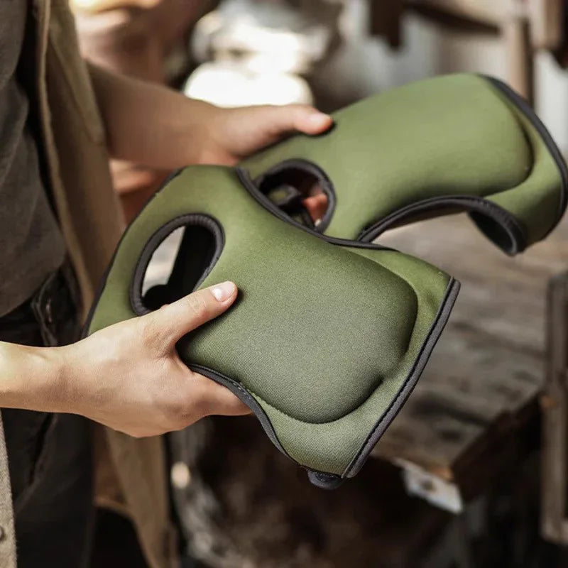 Black Adjustable Gardening Knee Pads - Comfortable Neoprene Knee Protectors for Weeding & Outdoor Work - Mekamart Australia