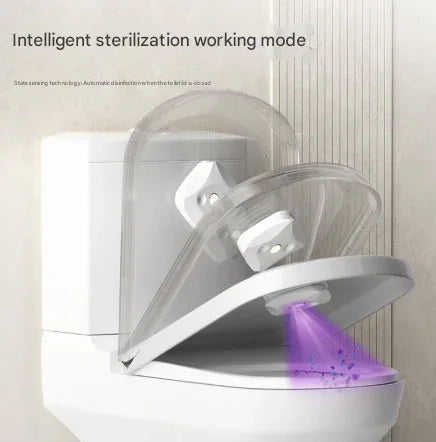 2 Pcs White Automatic UVC Toilet Sanitizer Light - Rechargeable Portable Sterilizer for Bathroom Hygiene - Mekamart Australia