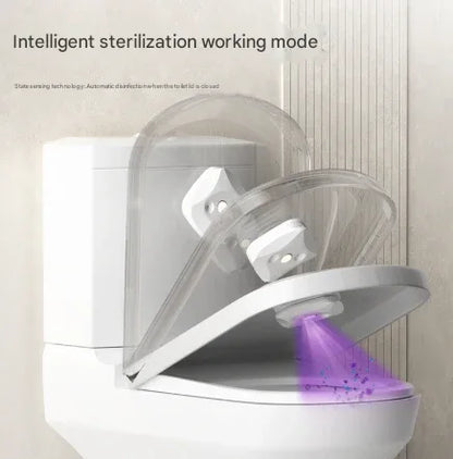 2 Pcs White Automatic UVC Toilet Sanitizer Light - Rechargeable Portable Sterilizer for Bathroom Hygiene - Mekamart Australia