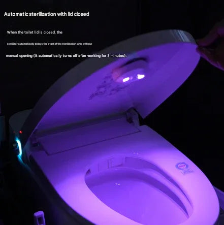 2 Pcs White Automatic UVC Toilet Sanitizer Light - Rechargeable Portable Sterilizer for Bathroom Hygiene - Mekamart Australia