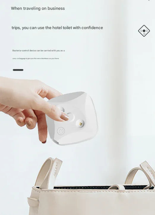 2 Pcs White Automatic UVC Toilet Sanitizer Light - Rechargeable Portable Sterilizer for Bathroom Hygiene - Mekamart Australia