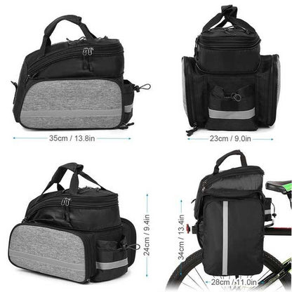Insulated Bike Rear Rack Bag - Waterproof Storage Bag with Soft PE Padding for Cycling - Mekamart Australia