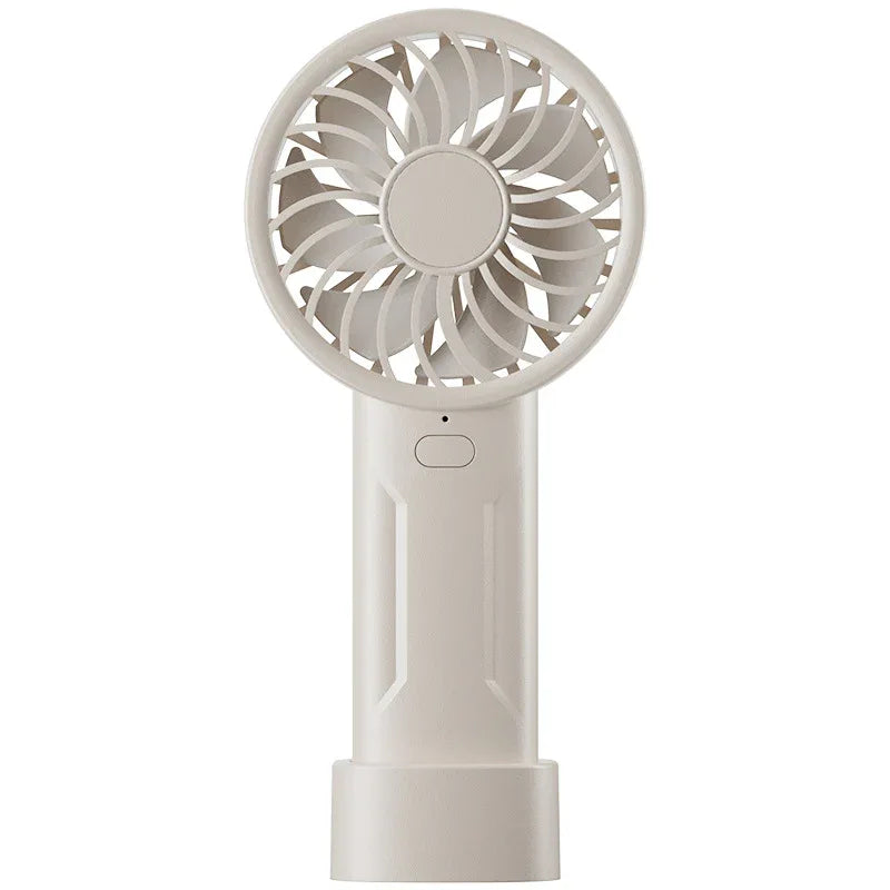 White Mini Portable USB Rechargeable Fan - Quiet Cooling for Desk or Travel - Mekamart Australia