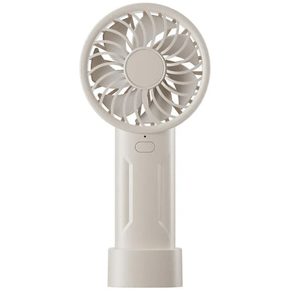 White Mini Portable USB Rechargeable Fan - Quiet Cooling for Desk or Travel - Mekamart Australia