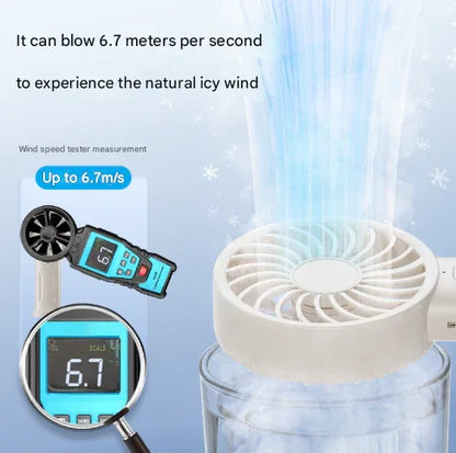 Black Mini Portable USB Rechargeable Fan - Quiet Cooling for Desk or Travel - Mekamart Australia
