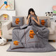 Grey Fashion Bear 2-in-1 Foldable Car Pillow Blanket - Cozy 40x40cm Pillow, Unfolds to 100x150cm Blanket for Travel and Office Naps - Mekamart Australia