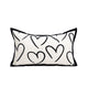 Heart Triangle Elegant Two-Piece INS-Style Jacquard Pillow Covers - Black & White Sofa Decor - Mekamart Australia