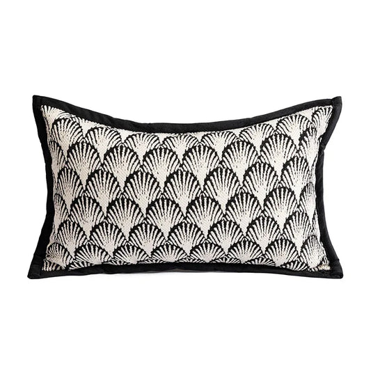 Umbrella Pattern Elegant Two-Piece INS-Style Jacquard Pillow Covers - Black & White Sofa Decor - Mekamart Australia
