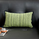Green 2PCS Luxe Thick Chenille Herringbone Pillow Cover - Solid Color Square Lumbar Pillow - Mekamart Australia