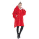 Red Oversized Wearable Blanket Hoodie - Ultra Soft & Cozy Snuggle Pullover for Adults - Mekamart Australia