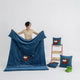 Blue Little Squirrel - 2-in-1 Foldable Car Pillow Blanket - Cozy 40x40cm Pillow, Unfolds to 100x150cm Blanket for Travel and Office Naps - Mekamart Australia