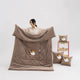 Brown Kapybara - 2-in-1 Foldable Car Pillow Blanket - Cozy 40x40cm Pillow, Unfolds to 100x150cm Blanket for Travel and Office Naps - Mekamart Australia