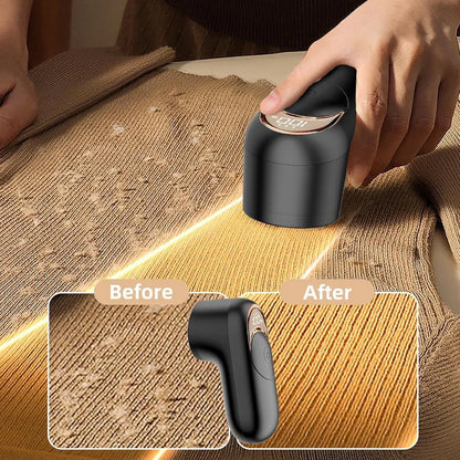 Black Digital Display Electric Lint Remover - 3-Speed USB Rechargeable Fabric Shaverc - Mekamart Australia