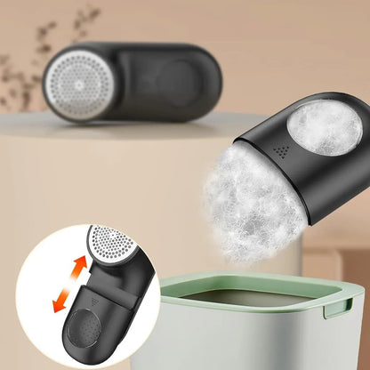 Black Digital Display Electric Lint Remover - 3-Speed USB Rechargeable Fabric Shaverc - Mekamart Australia