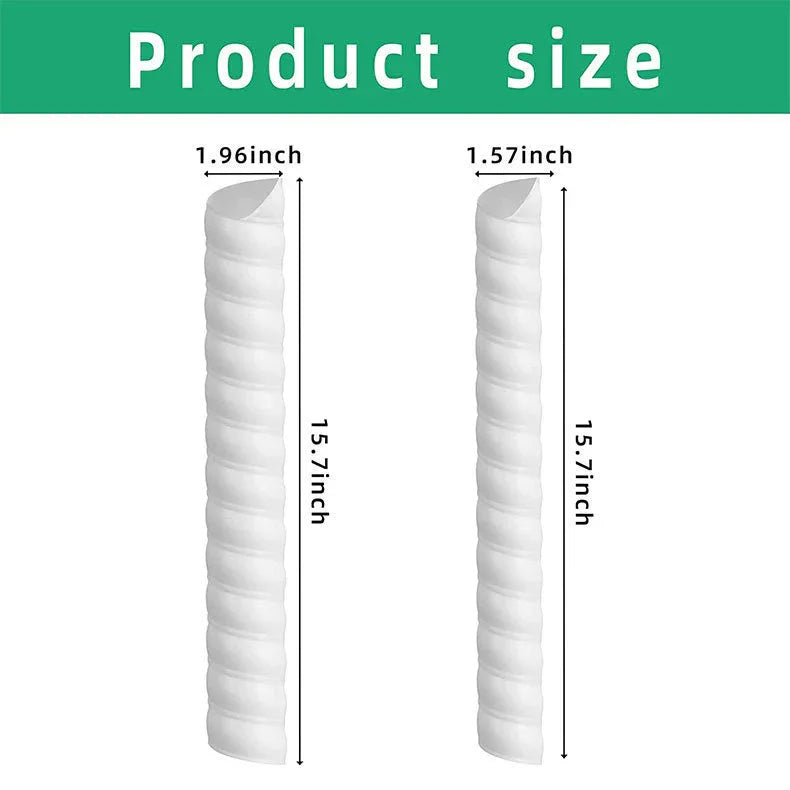 White 4-Pack Spiral Tree Trunk Protector Guard - Flexible Sapling Bark Shield - Mekamart Australia