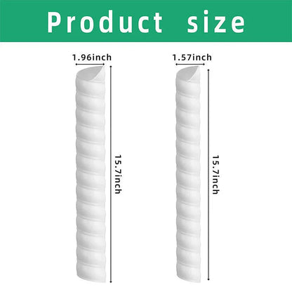 White 4-Pack Spiral Tree Trunk Protector Guard - Flexible Sapling Bark Shield - Mekamart Australia